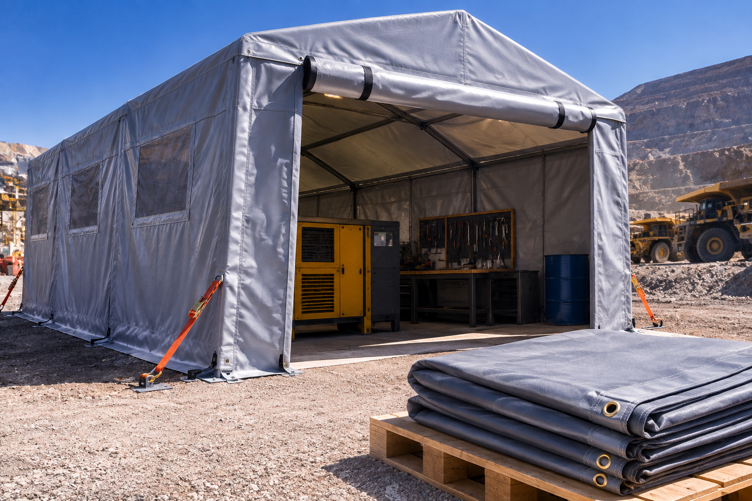 Carpa ignífuga para soldadura Carpa ignífuga para trabajos de soldadura y protección industrial