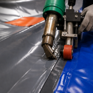 Proceso de sellado de telas PVC para confección industrial